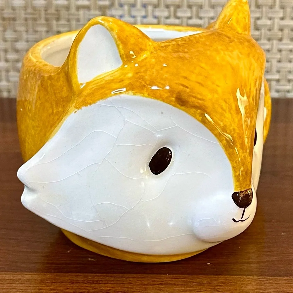 🌟HP🌟2015+Set of 2 Squirrel & Fox Mugs Glazed Ceramic Earthenware Sur La Table